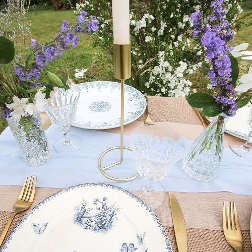 Kerzenhalter filigran in Gold für Hochzeit mieten – Tischzauber Hochzeitsverleih