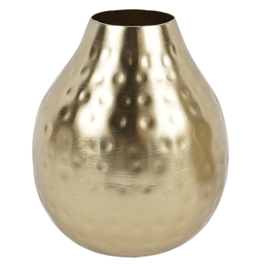 Metallvase gold mit Muster für Hochzeit mieten