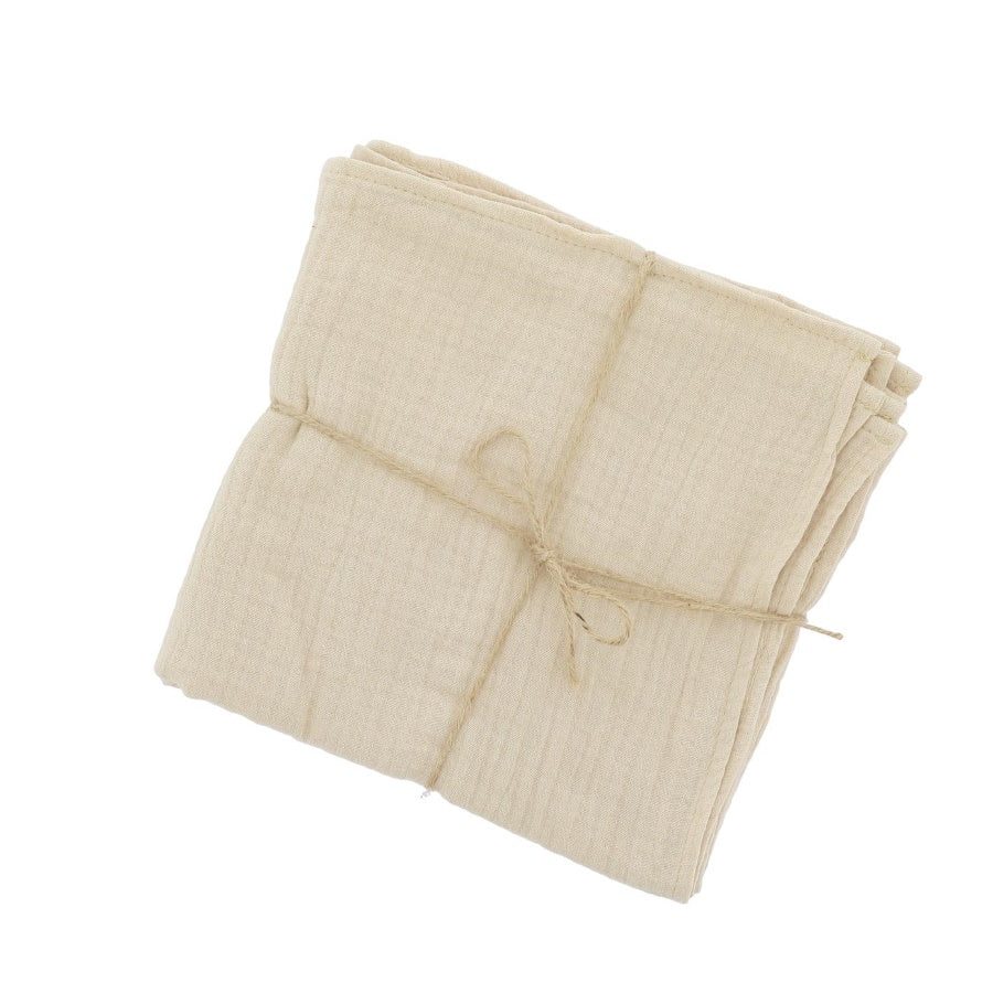 Muesslin Serviette Beige für Hochzeit mieten