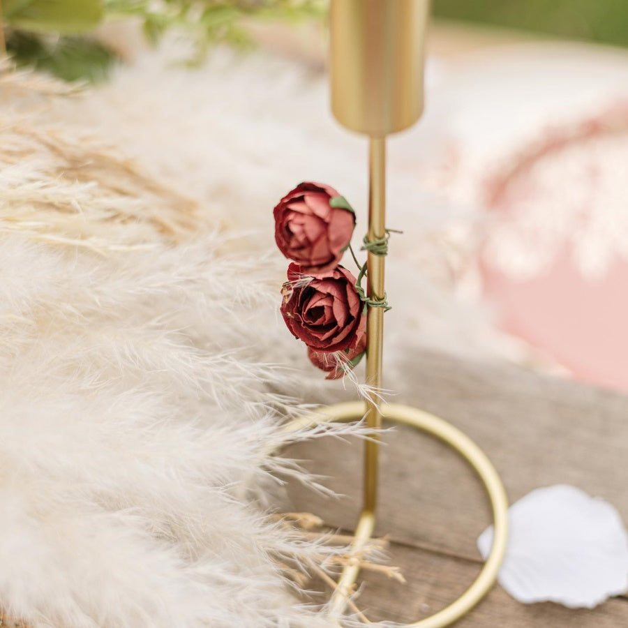 Kerzenhalter filigran in Gold für Hochzeit mieten