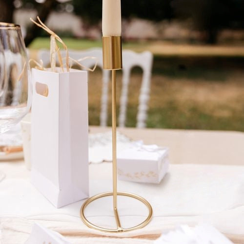 Kerzenhalter filigran in Gold für Hochzeit mieten