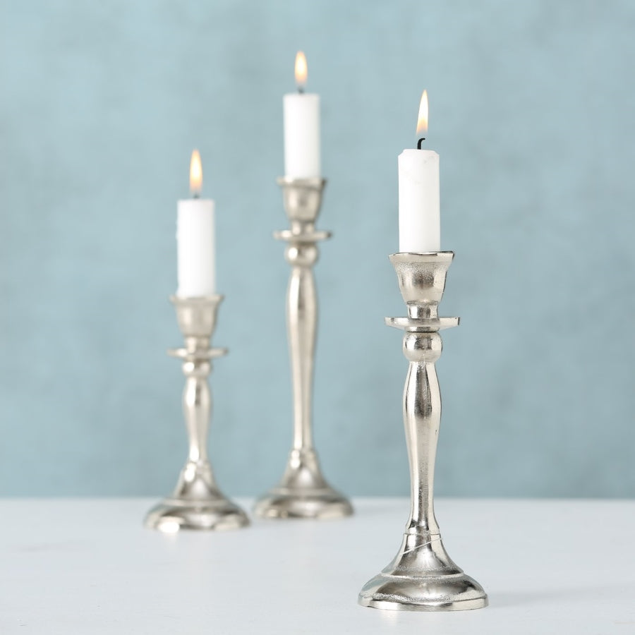 Kerzenhalter silber vintage für Hochzeit mieten