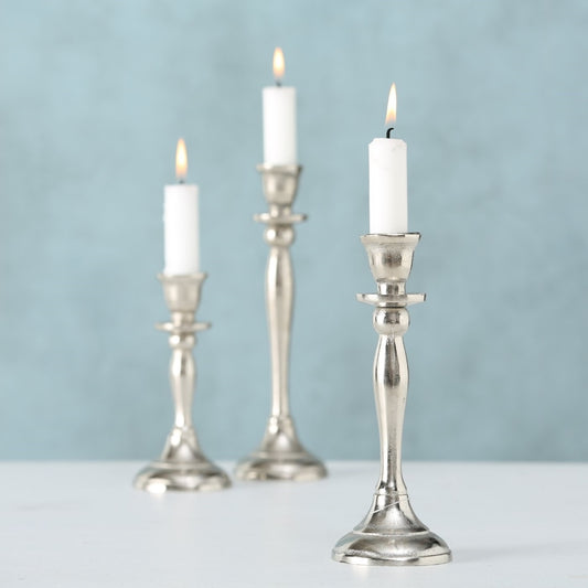 Kerzenhalter silber vintage für Hochzeit mieten