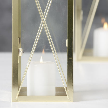 Laternen 2er Set gold für Hochzeit mieten