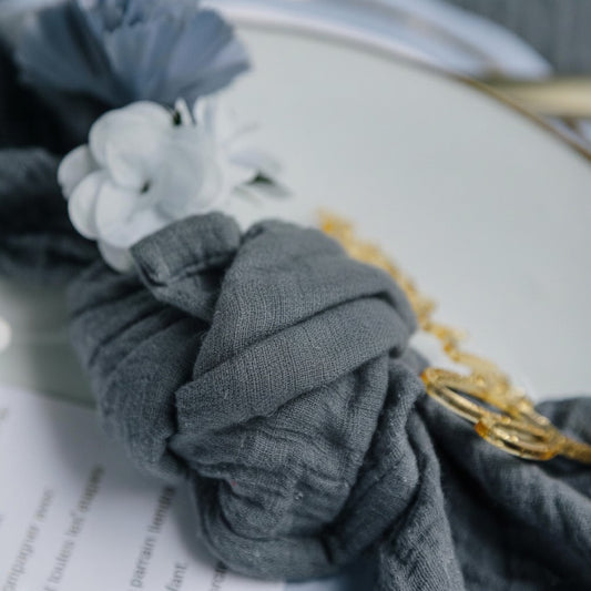 Musselin Serviette für Hochzeit mieten