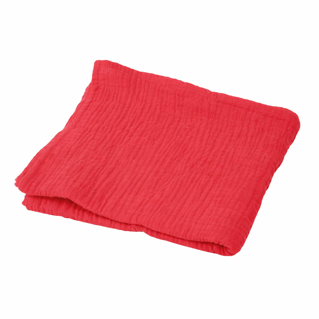 Musselin Serviette in rot für Hochzeit mieten