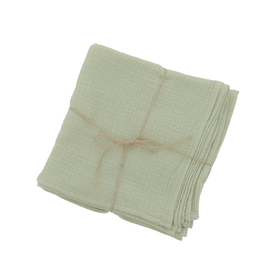 Musselin Serviette Pastellgrün für Hochzeit mieten