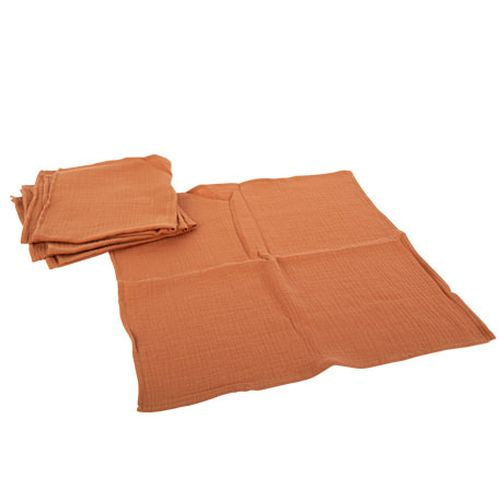 Musselin Serviette Terrakotta für Hochzeit mieten