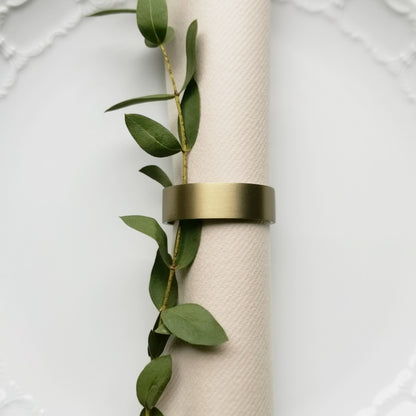 Serviettenring Edelstahl gold für Hochzeit mieten