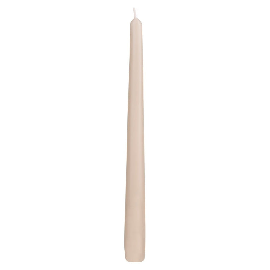 Spitzkerze beige mit 25cm Höhe und Brenndauer 8h