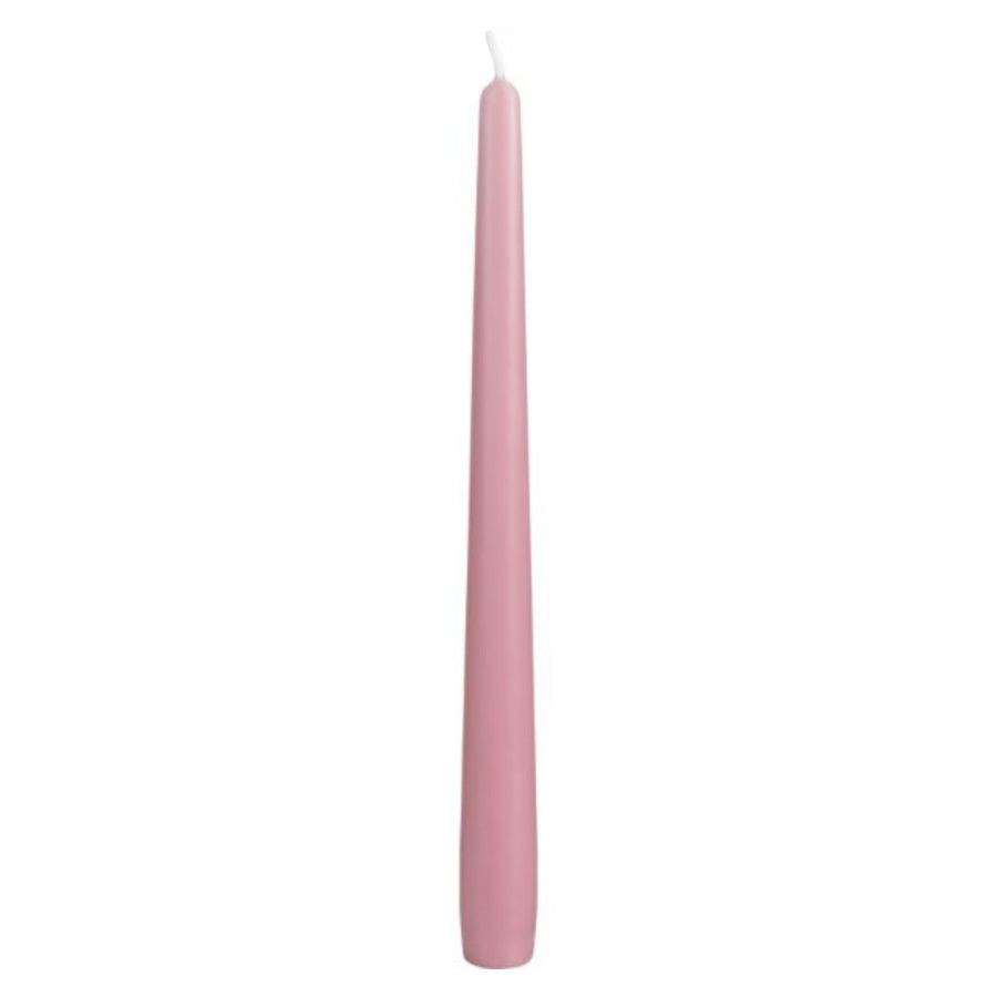 Spitzkerze rosa mit 25cm Höhe und Brenndauer 8h