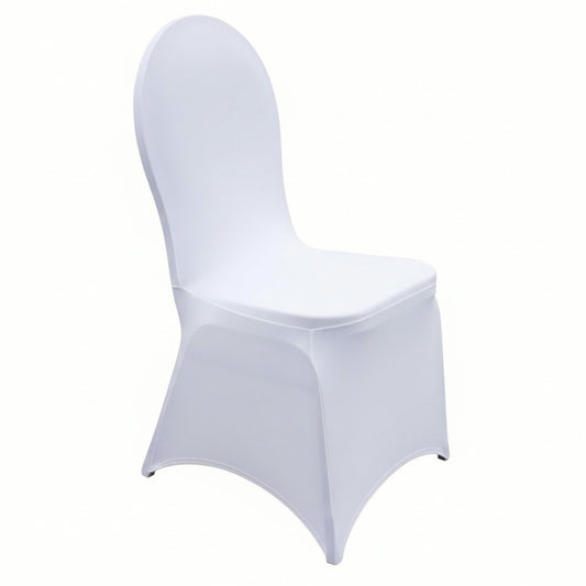 Stuhlhusse in weiß für Hochzeit mieten