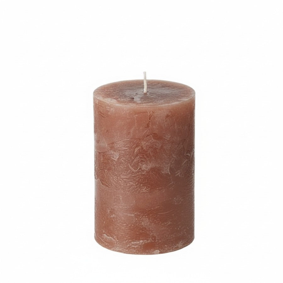 Stumpenkerze in taupe mit Höhe 10cm oder 15cm für deine Hochzeit