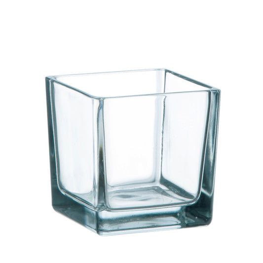 Kubisches Teelichtglas mit Charme für Hochzeit mieten